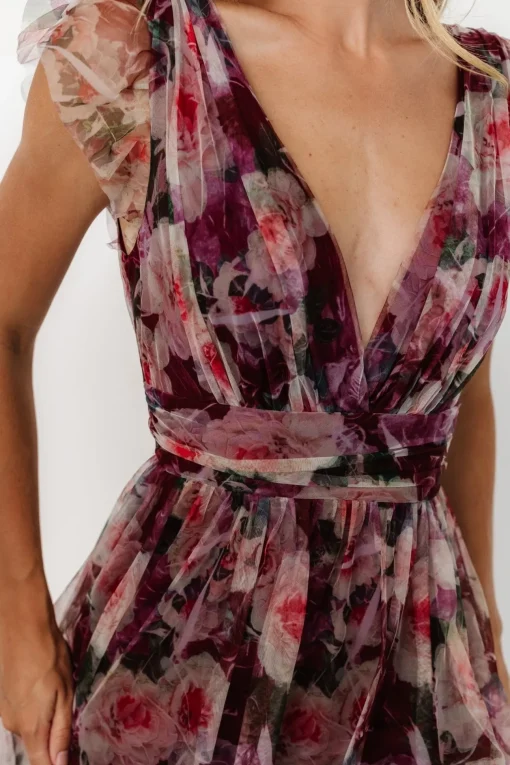 Carmine Maxi Dress | Wine Floral | Baltic Born New
