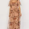 Cassandra Tulle Maxi Dress | Copper Floral | Baltic Born Online