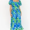 Catalina Midi Dress | Blue + Green | Baltic Born Fashion