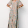Cheryl Maxi Dress | Dusty Blue Floral | Baltic Born Cheap