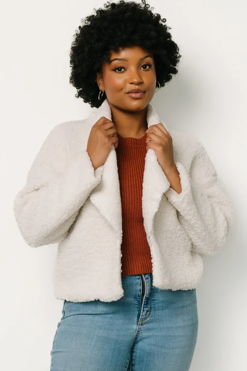Crest Sherpa Jacket | Off White | Baltic Born Best