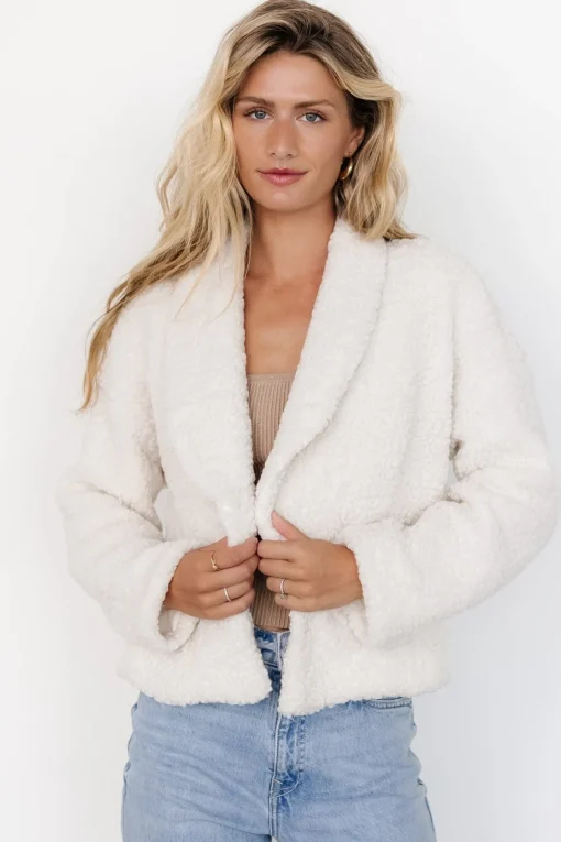 Crest Sherpa Jacket | Off White | Baltic Born Best