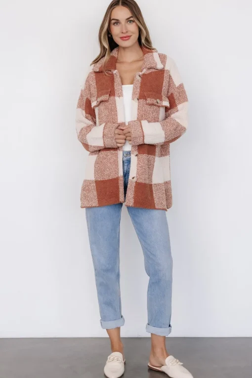 Crosby Knit Shacket | Copper + Ivory | Baltic Born Hot
