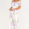 Daphne Off Shoulder Maxi Dress | Ivory + Lavender Floral | Baltic Born Cheap