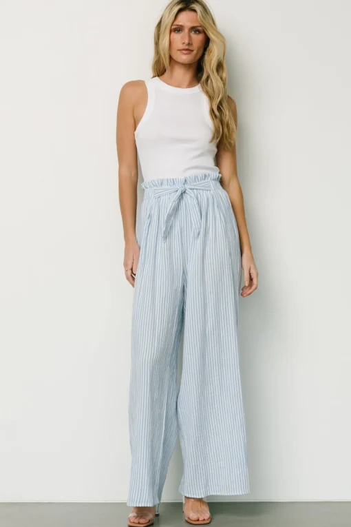 Delphi Wide Leg Pants | Blue Stripe | Baltic Born Shop