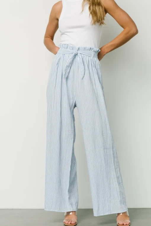 Delphi Wide Leg Pants | Blue Stripe | Baltic Born Shop