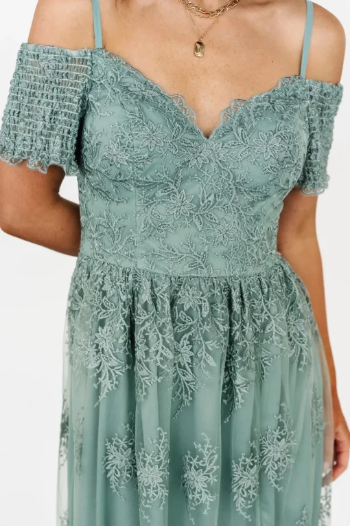 Esperanza Tulle Embroidered Maxi Dress | | Baltic Born Shop