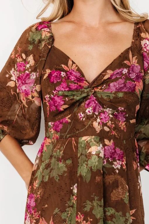 Estefania Maxi Dress | Brown Floral | Baltic Born Best Sale