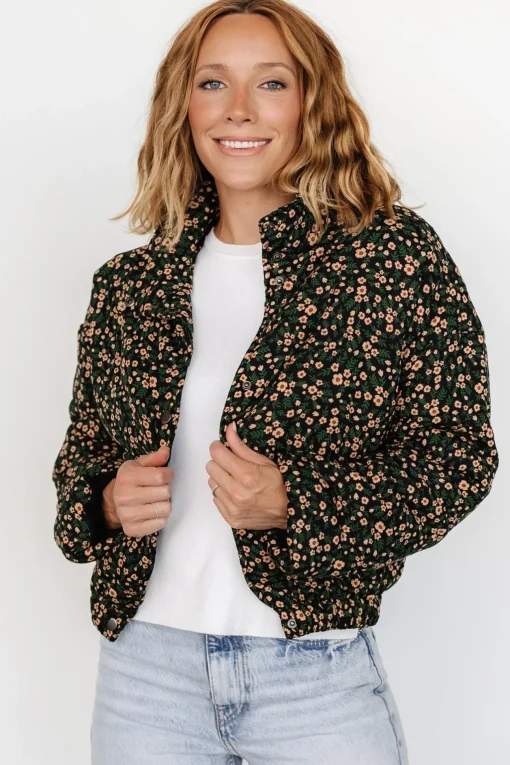 Ezra Puffer Jacket | Black Print | Baltic Born Online