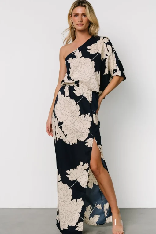 Halston Maxi Dress | Navy + Cream | Baltic Born New