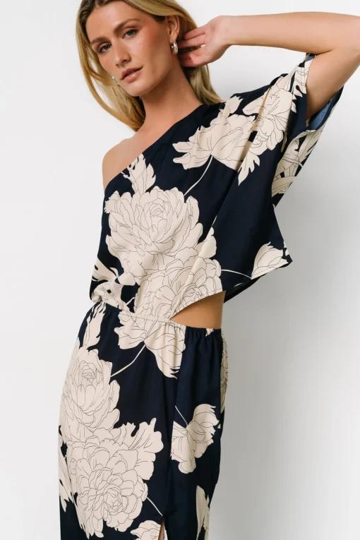 Halston Maxi Dress | Navy + Cream | Baltic Born New