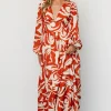 Jessica Maxi Dress | Cream + Rust | Baltic Born Hot