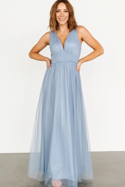 Kamila Tulle Maxi Dress | Whisper Blue | Baltic Born Discount