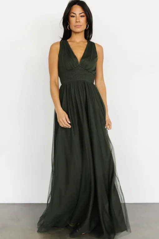 Kamila Tulle Maxi Dress | Juniper Green | Baltic Born Cheap