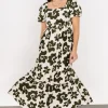 Kasey Maxi Dress | Olive + Ivory Print | Baltic Born Best Sale