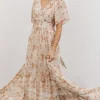 Katherine Maxi Dress | Cream + Rust Floral | Baltic Born Sale