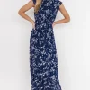 Kearny Ruffle Maxi Dress | Blue Floral | Baltic Born Hot