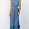 Kearny Ruffle Maxi Dress | Whisper Blue | Baltic Born Flash Sale