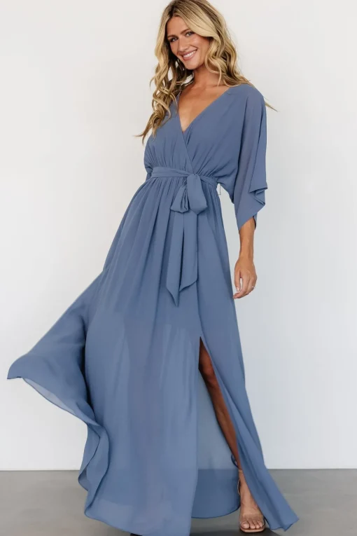 Kia Kimono Maxi Dress | Whisper Blue | Baltic Born Flash Sale