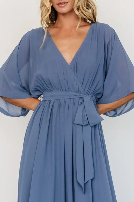 Kia Kimono Maxi Dress | Whisper Blue | Baltic Born Flash Sale