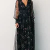 Layla Tulle Maxi Dress | Metallic Blue + Pink | Baltic Born Store