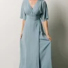 Lilly Wrap Maxi Dress | Dusty Blue | Baltic Born Discount
