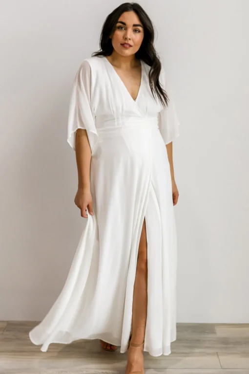 Lilly Wrap Maxi Dress | Off White | Baltic Born Best