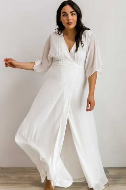Lilly Wrap Maxi Dress | Off White | Baltic Born Best