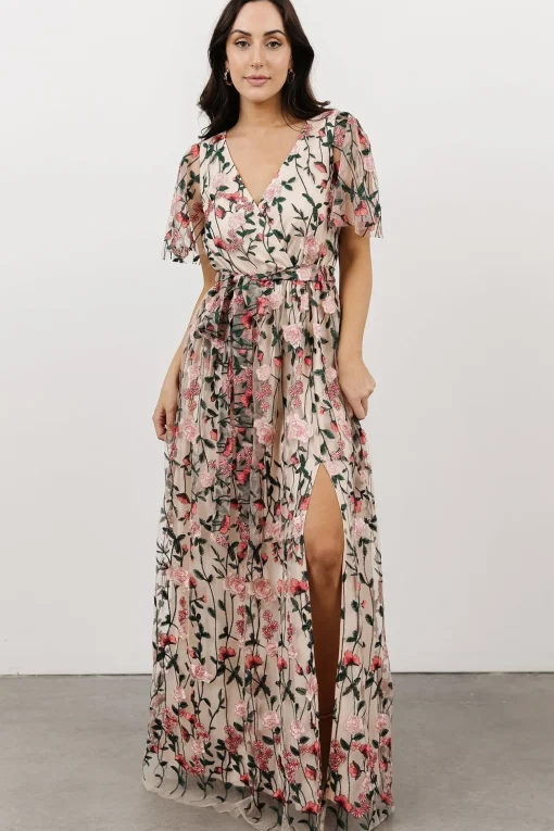 Marseille Embossed Maxi Dress | Rose Garden | Baltic Born New