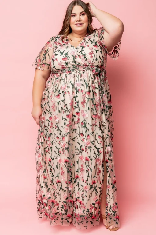Marseille Embossed Maxi Dress | Rose Garden | Baltic Born New