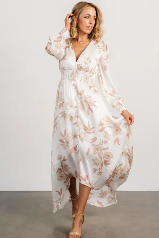 Mayfair High Low Maxi Dress | White Floral | Baltic Born Cheap