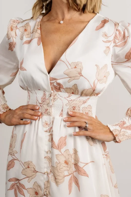 Mayfair High Low Maxi Dress | White Floral | Baltic Born Cheap
