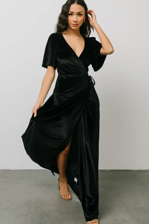 Meghan Velvet Wrap Maxi Dress | | Baltic Born Fashion