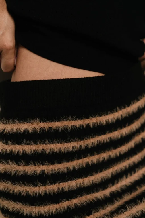Mitzi Knit Midi Skirt | Black + Camel | Baltic Born New