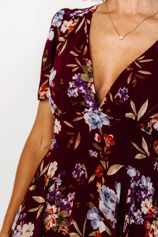 Montaigne Ruffle Maxi Dress | Mulberry Floral | Baltic Born Flash Sale