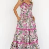 Pierrette Maxi Dress | Pink Multi | Baltic Born Flash Sale