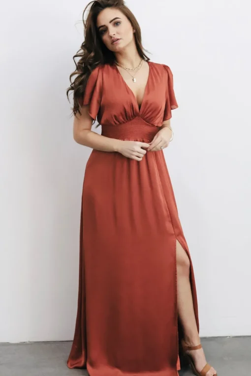 Prague Satin Maxi Dress | | Baltic Born Clearance