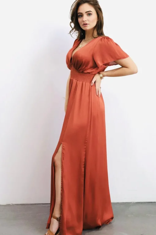 Prague Satin Maxi Dress | | Baltic Born Clearance