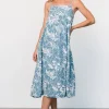 Sonora Midi Dress | Dusty Blue Print | Baltic Born Outlet