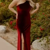 Tatiana Velvet One Shoulder Maxi Dress | | Baltic Born Shop