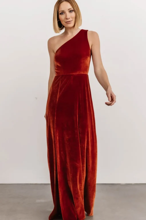 Tatiana Velvet One Shoulder Maxi Dress | | Baltic Born Fashion