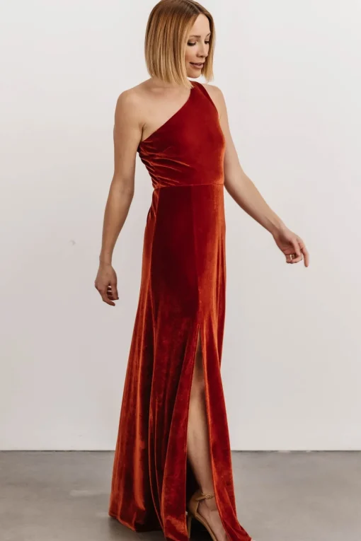 Tatiana Velvet One Shoulder Maxi Dress | | Baltic Born Fashion
