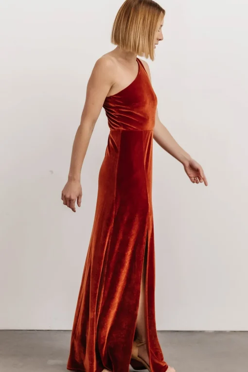 Tatiana Velvet One Shoulder Maxi Dress | | Baltic Born Fashion