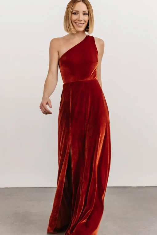Tatiana Velvet One Shoulder Maxi Dress | | Baltic Born Fashion