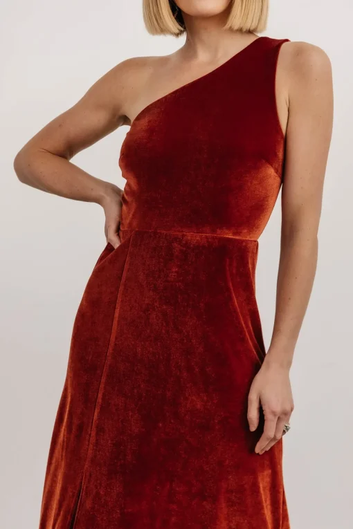 Tatiana Velvet One Shoulder Maxi Dress | | Baltic Born Fashion