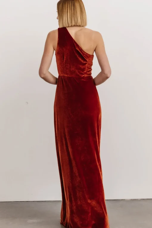 Tatiana Velvet One Shoulder Maxi Dress | | Baltic Born Fashion