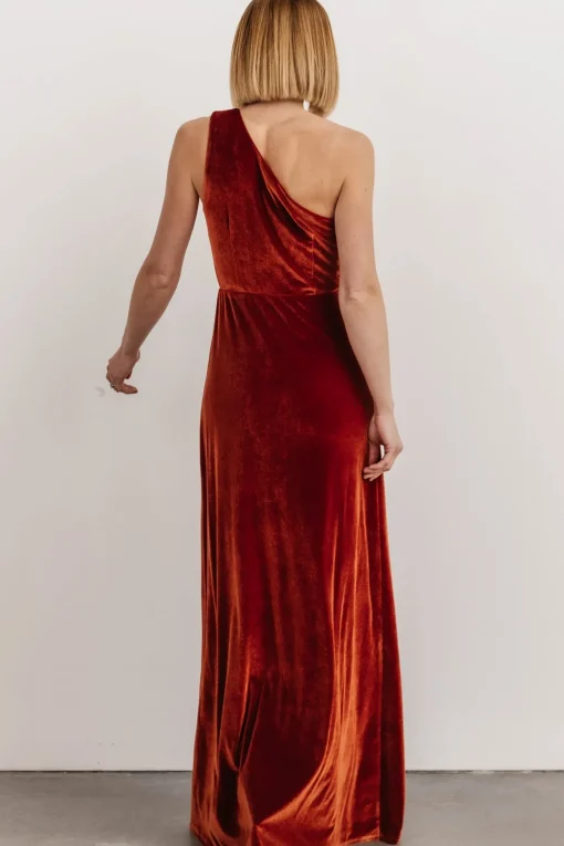 Tatiana Velvet One Shoulder Maxi Dress | | Baltic Born Fashion