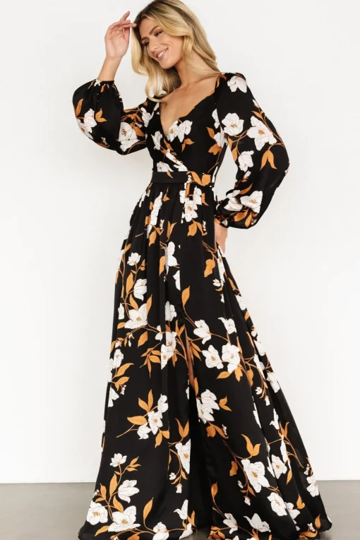 Tristan Maxi Dress | Black Floral | Baltic Born Hot