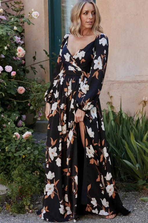 Tristan Maxi Dress | Black Floral | Baltic Born Hot