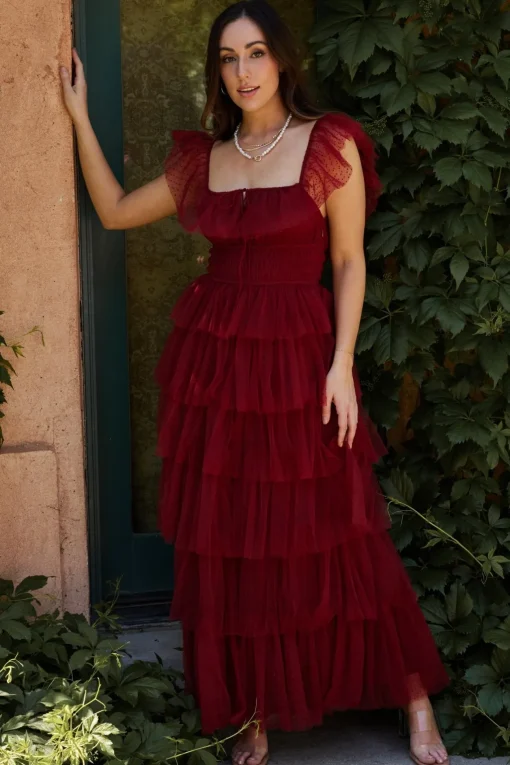 Valora Swiss Dot Tulle Maxi Dress | | Baltic Born Shop